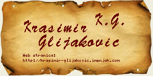 Krasimir Glijaković vizit kartica